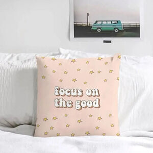 NEW! Urban Outfitters “Focus On The Good” Throw Pillowcase